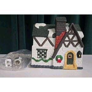 Porcelain House Realty Office‎ Vintage Lighted Christmas Holiday Decor Village
